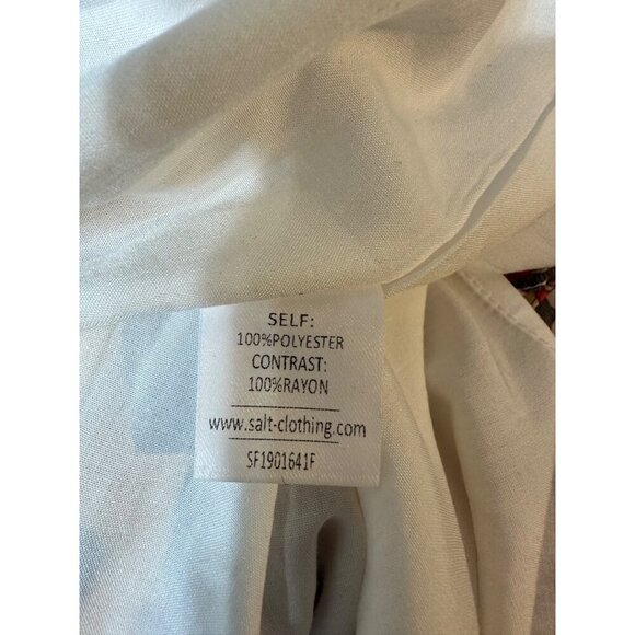 SALT by Roolee's CRESSIDA FLORAL RUFFLED BLOUSE XL - Picture 7 of 10